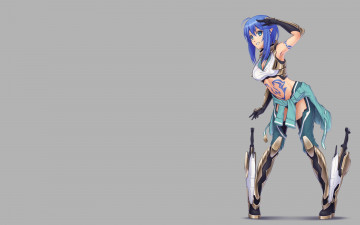 Картинка аниме weapon blood technology девушка