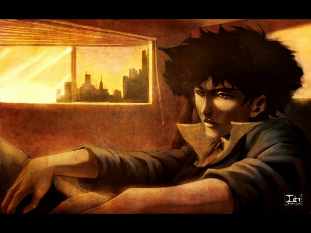 Обои картинки фото аниме, cowboy, bebop, spike
