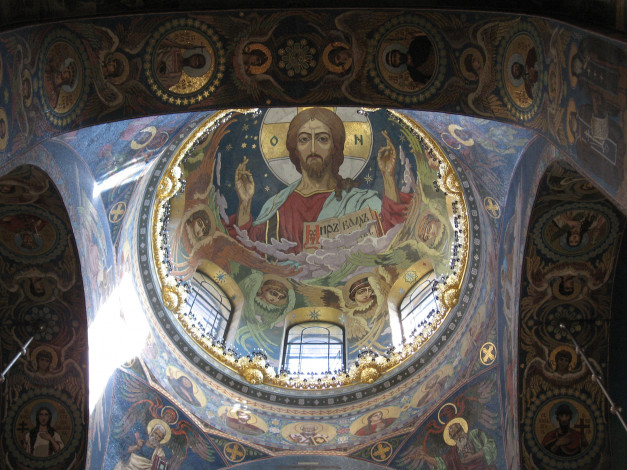 Обои картинки фото спас, на, крови, интерьер, убранство, роспись, храма, храм, с-петербург