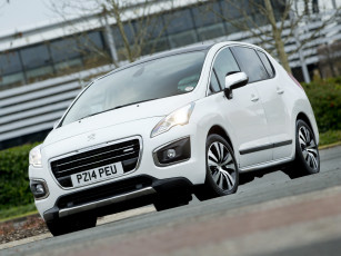 Картинка автомобили peugeot 3008 hybrid4 светлый 2014 uk-spec