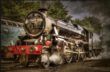 Картинка техника паровозы паровоз рельсы дорога железная