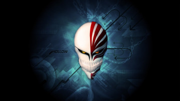 Картинка аниме bleach yellow eyes light smile маска пустой