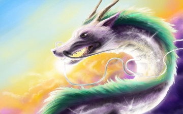 Картинка аниме spirited+away дракон дух реки унесенные призраками хаяо миядзаки