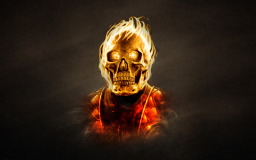 Картинка mortal+kombat видео+игры mortal+kombat+ 2011 огонь скорпион без маски ninja череп скелет mortal kombat scorpion