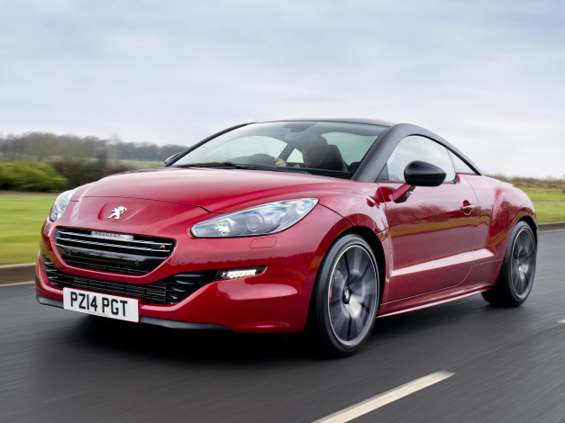 Обои картинки фото автомобили, peugeot, rcz, r, uk-spec, 2014, красный