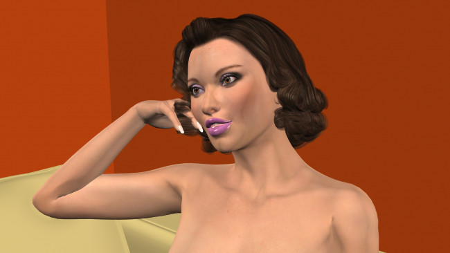 Обои картинки фото 3д графика, portraits , портрет, взгляд, девушка