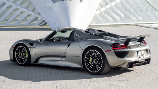 Обои картинки фото porsche 918, автомобили, porsche, элитные, спортивные, германия, dr, ing, h, c, f, ag