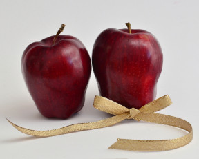 Картинка еда Яблоки лента плоды