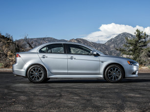 обоя автомобили, mitsubishi, серый, us-spec, lancer