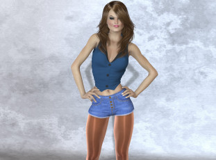 Картинка 3д+графика люди+ people фон взгляд девушка