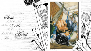 Картинка аниме bakuman листы манга бакуман