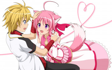 обоя аниме, dog days, парень, shinku, izumi, девушка, shira-nyoro, dog, days, сердце, фон, millhiore, f, biscotti