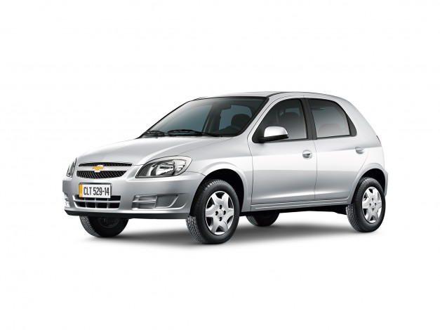 Обои картинки фото автомобили, chevrolet, светлый, 2013г, celta, 5-door