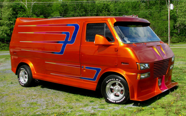 Обои картинки фото автомобили, custom van`s, dodge