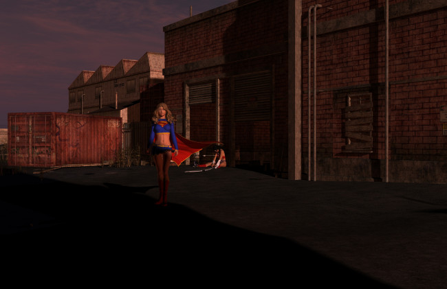 Обои картинки фото 3д графика, фантазия , fantasy, девушка, взгляд, фон, супермен