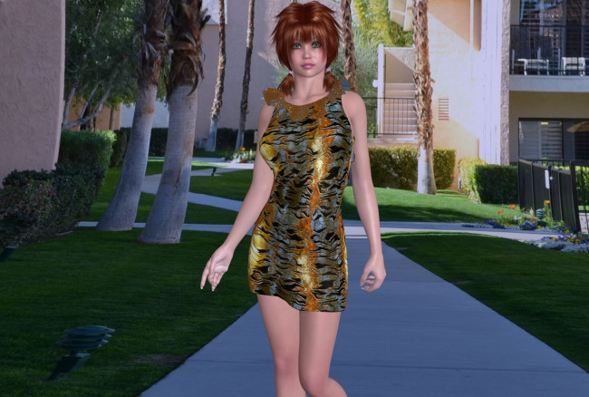 Обои картинки фото 3д графика, люди , people, фон, рыжая, девушка, взгляд