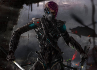 Картинка фэнтези роботы +киборги +механизмы киборг арт