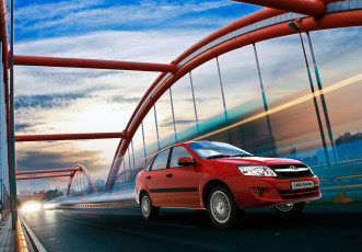 Картинка лада+гранта автомобили 3д красный ваз гранта лада