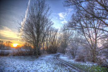 Картинка природа зима рассвет