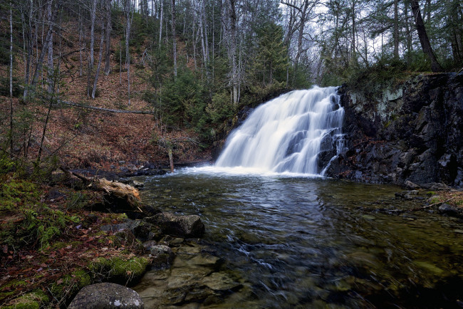 Обои картинки фото природа, водопады, водопад, река, лес