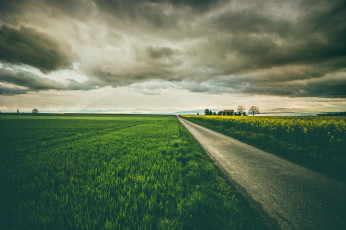 Картинка природа дороги дорога поле