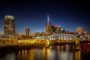 Картинка nashville города -+огни+ночного+города простор