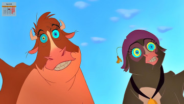 Картинка календари кино +мультфильмы 2018 корова взгляд