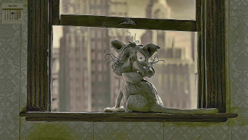 Картинка календари кино +мультфильмы 2018 кот окно взгляд