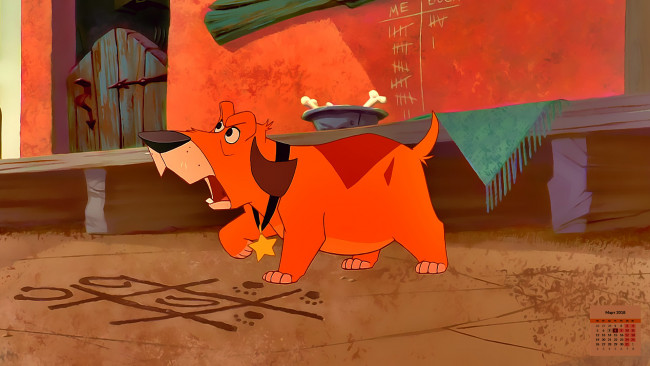 Обои картинки фото календари, кино,  мультфильмы, 2018, собака, взгляд