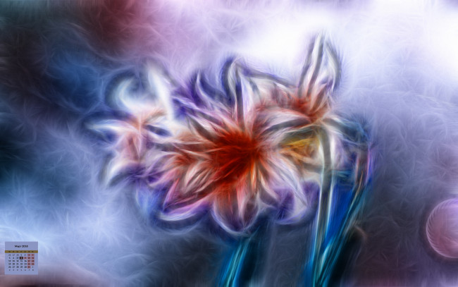 Обои картинки фото календари, компьютерный дизайн, 2018, цветок