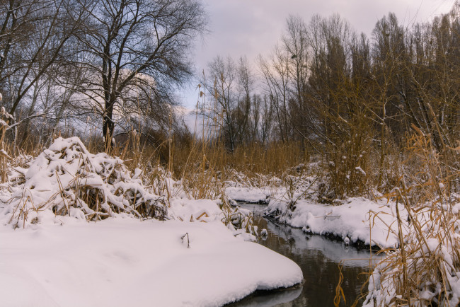 Обои картинки фото природа, зима, простор