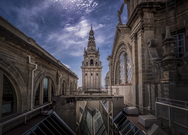 Обои картинки фото national art museum of catalonia in barcelona, города, барселона , испания, простор