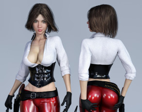 Картинка 3д+графика люди+ people фон взгляд девушка