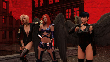 Картинка 3д+графика ангел+ angel фон взгляд девушки