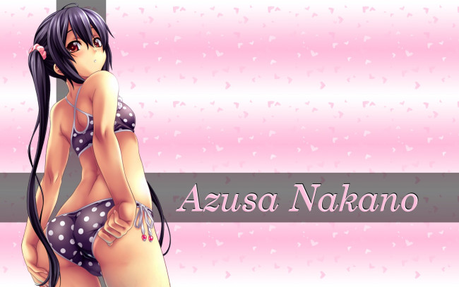 Обои картинки фото аниме, k-on, купальник, девочка