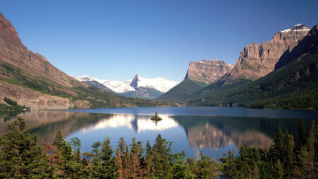 Картинка природа реки озера деревья горы озеро