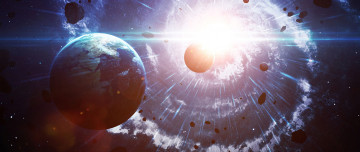 Картинка космос арт квазары метеориты астероиды небо звёзды туманность свечение галактика вселенная пространство бесконечность