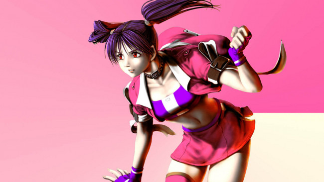 Обои картинки фото видео игры, bloody roar 3, девушка, рюкзак