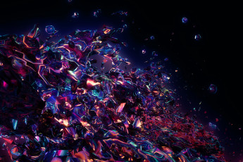 Картинка 3д+графика абстракция+ abstract куски куча