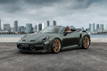 обоя автомобили, porsche, cabriolet, cabrio, techart, 911, turbo, gtsport