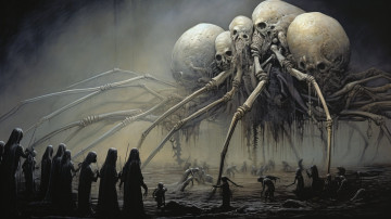 Картинка фэнтези существа нейросети графика нейроарт ai art нейронные сети рисунки нейро искусство