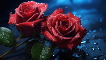 Картинка 3д+графика цветы+ flowers цветы розы букет ии-арт нейросеть