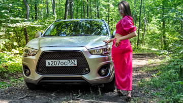 обоя автомобили, -авто с девушками, mitsubishi, asx