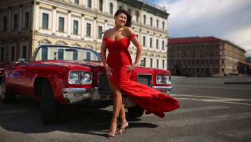 обоя автомобили, -авто с девушками, oldsmobile, holiday