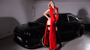 обоя автомобили, -авто с девушками, subaru