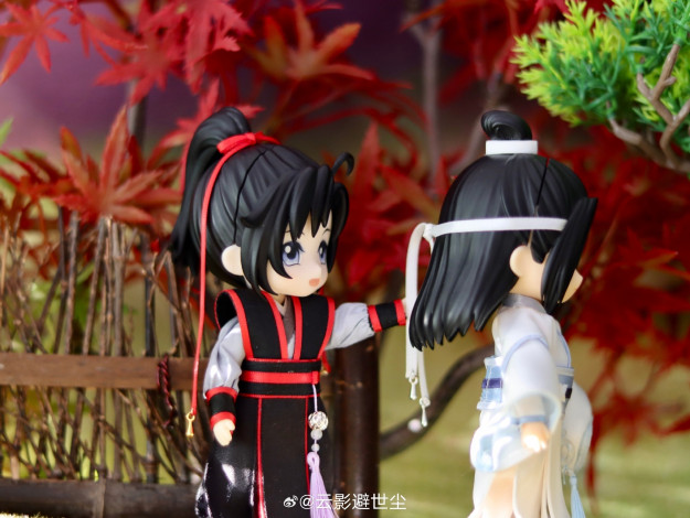 Обои картинки фото разное, куклы, вэй, усянь, лань, ванцзи, лента