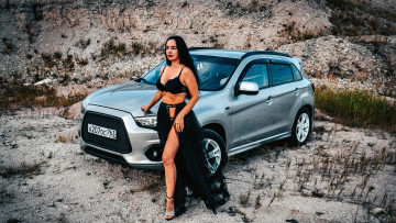обоя автомобили, -авто с девушками, mitsubishi, asx