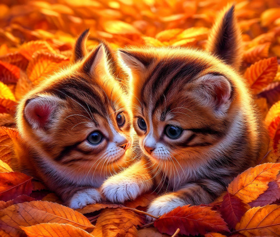 Обои картинки фото рисованное, животные,  коты, кот, кошка, котята