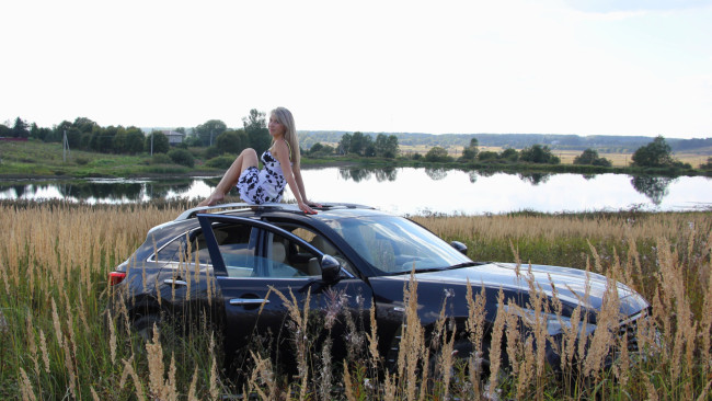 Обои картинки фото автомобили, -авто с девушками, красивая, девушка