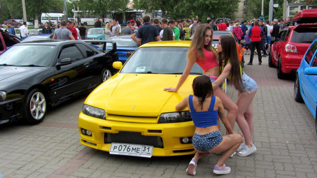 Обои картинки фото автомобили, -авто с девушками, красотки